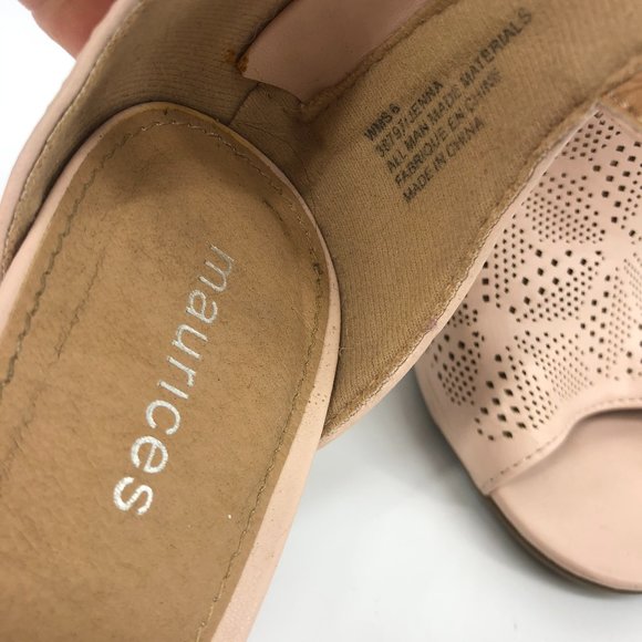 Maurices Blush Pink Block Heel Strappy Sandals 6 - Picture 3 of 6